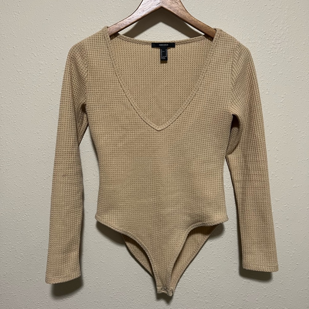 Forever 21 : yellow long sleeve body suit